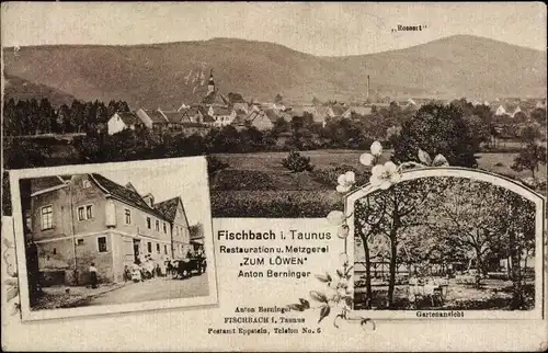 Ak Fischbach Kelkheim im Taunus, Restaurant Zum Löwen, Totalansicht