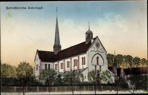 Ak Doberlug Kirchhain in Brandenburg, Schlosskirche, Außenansicht