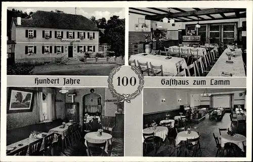 Ak Arnshausen Bad Kissingen Unterfranken Bayern, Gasthaus zum Lamm, 100 Jahre