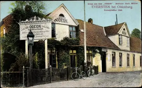 Ak Eversten Oldenburg in Oldenburg, Gasthaus Odeon