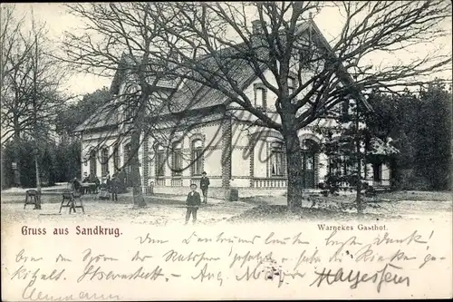 Ak Sandkrug Hatten in Oldenburg, Warnekes Gasthof