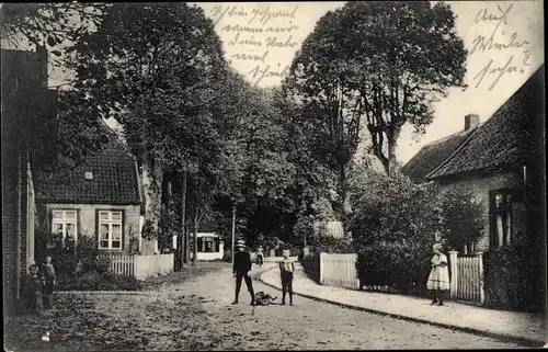 Ak Neuenburg Zetel Friesland, Lindenstraße, Kinder