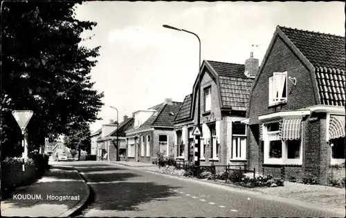 Ak Koudum Friesland Niederlande, Hoogstraat