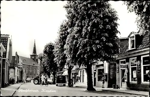 Ak Koudum Friesland Niederlande, Hoofdstraat