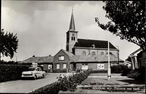 Ak Koudum Friesland Niederlande, N.H. Diaconie, Kerk