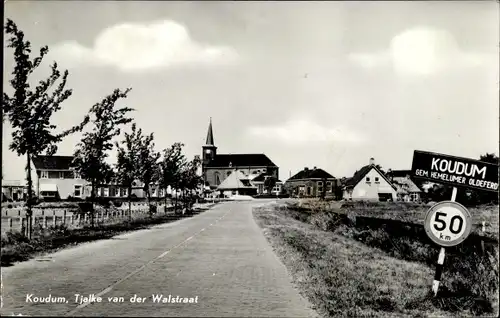 Ak Koudum Friesland Niederlande, Tjalke van der Walstraat