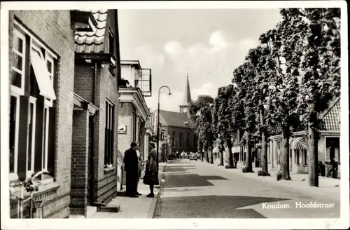 Ak Koudum Friesland Niederlande, Hoofsstraat