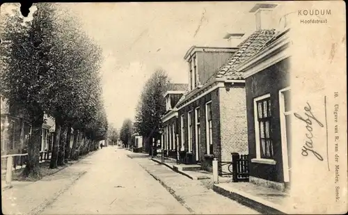 Ak Koudum Friesland Niederlande, Hoofdstraat