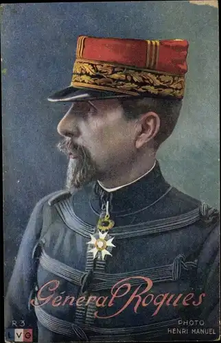 Ak General Roques, Portrait in Uniform, Orden