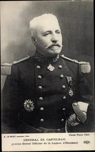 Ak General Noël de Castelnau, Portrait, Uniform, Orden
