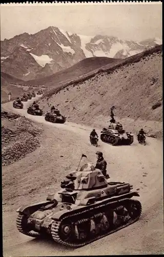 Ak Chars en Montagne, französische Panzer im Gebirge