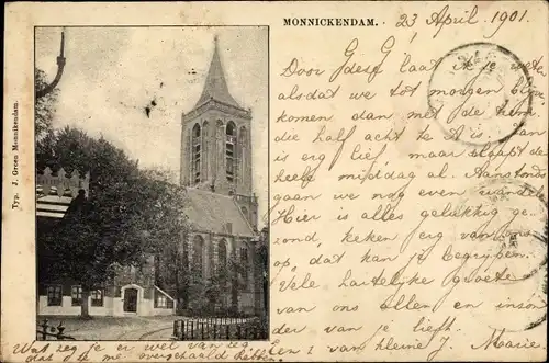 Ak Monnickendam Waterland Nordholland Niederlande, Kirche, Kerk