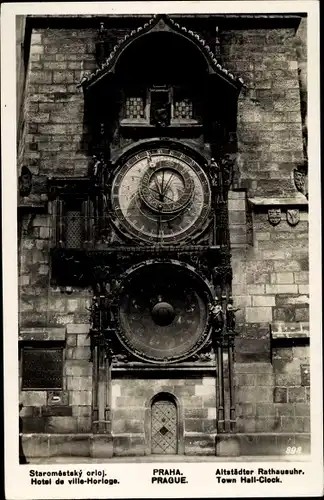 Ak Praha Prag Tschechien, Altstädter Rathausuhr