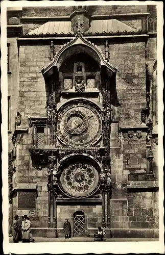 Ak Praha Prag Tschechien, Altstädter Rathaus-Uhr