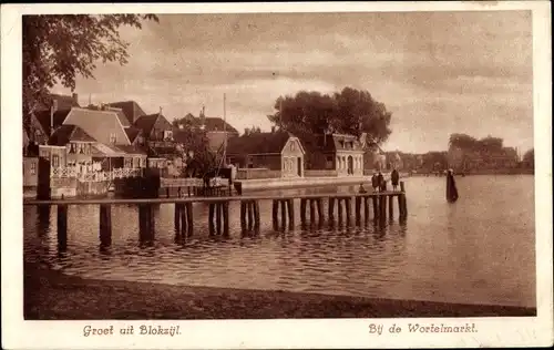 Ak Blokzijl Overijssel Niederlande, Bij de Wortelmarkt