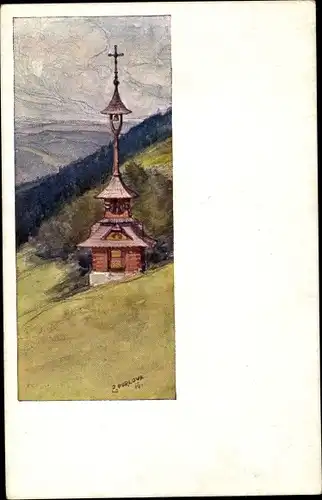 Künstler Ak Vorlova Vlckova, Zvonica na Pustevnich, Kapelle