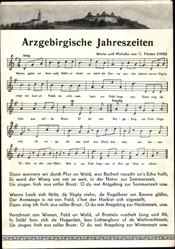 Lied Ak C. Förster, Arzgebirgische Jahreszeiten, Erzgebirge