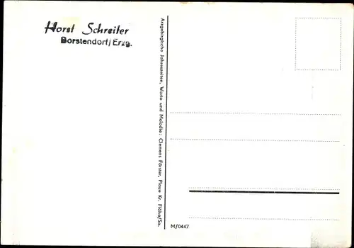 Lied Ak C. Förster, Arzgebirgische Jahreszeiten, Erzgebirge