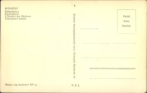 Ak Budapest Ungarn, Fischerbastei