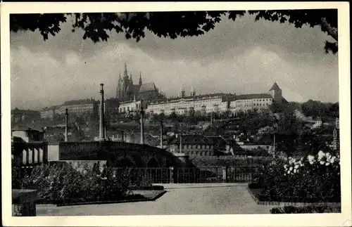 Ak Praha Prag Tschechien, Manesbrücke, Hradschin