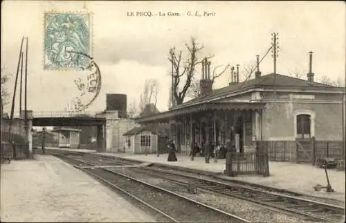 Ak Le Pecq Yvelines, La Gare