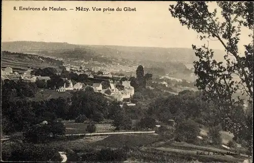 Ak Mézy Yvelines, Vue prise du Gibet