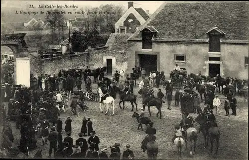 Ak La Celle les Bordes Yvelines, L'Equipage, Jagd, Pferde, Hunde