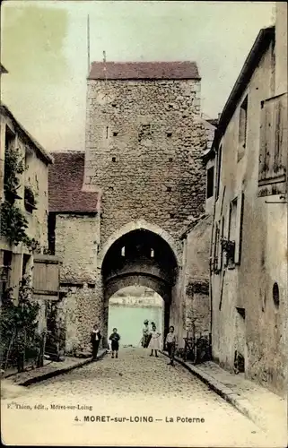 Ak Moret sur Loing Seine et Marne, La Poterne