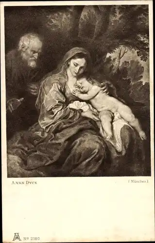 Künstler Ak Van Dyck, A., Ruhe auf der Flucht