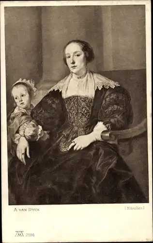 Künstler Ak Van Dyck, A., Madame Colya de Nole, Portrait