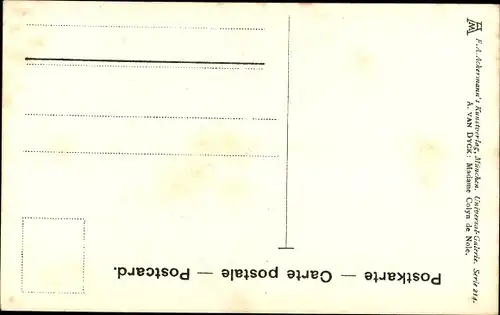 Künstler Ak Van Dyck, A., Madame Colya de Nole, Portrait