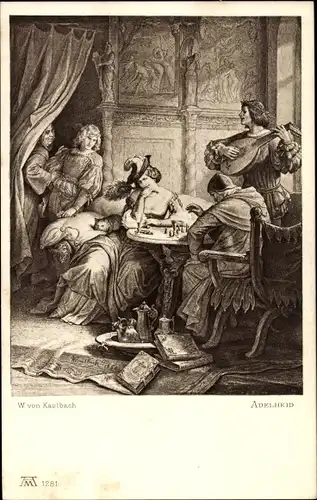 Künstler Ak Kaulbach, W. v., Adelheid, Goethe, Götz von Berlichingen
