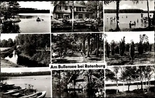 Ak Rotenburg an der Wümme, Bullensee, Federloh-Mühle, Wiedaupartie