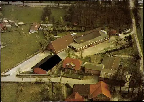 Ak Nartum in Niedersachsen, Gasthof zum Keglerheim, Fliegeraufnahme