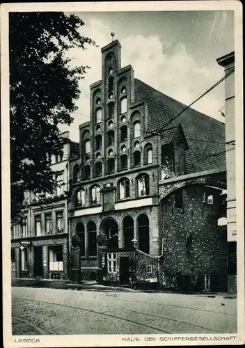 Ak Lübeck in Schleswig Holstein, Haus der Schiffergesellschaft