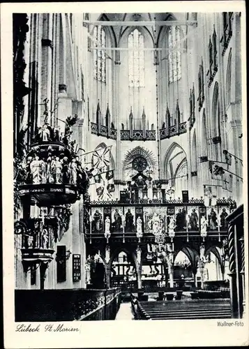 Ak Hansestadt Lübeck, St. Marien