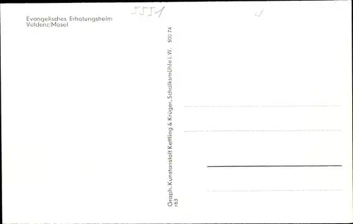 Ak Veldenz an der Mosel, Evangelisches Erholungsheim, Garten