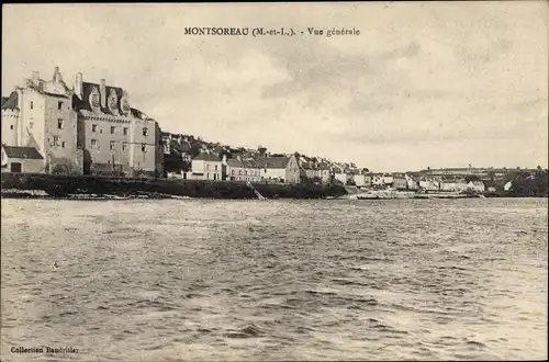 Ak Montsoreau Maine et Loire, Vue generale