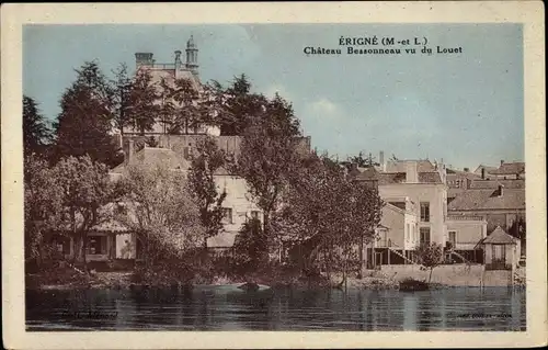 Ak Erigné Maine et Loire, Chateau Bessonneau vu du Louet