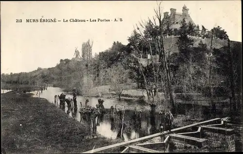 Ak Mûrs Erigné Maine et Loire, Le Chateau, Les Portes