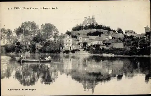 Ak Erigné Maine et Loire, Vue sur le Louet