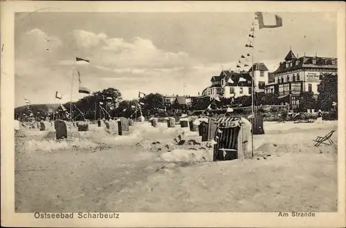 Ak Scharbeutz in Ostholstein, Strand