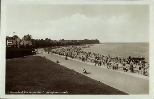 Ak Ostseebad Travemünde Lübeck, Strandpromenade