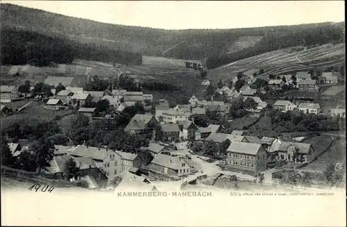 Ak Kammerberg Manebach Ilmenau in Thüringen, Panorama