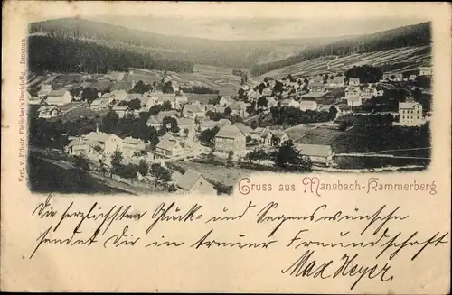 Ak Kammerberg Manebach Ilmenau in Thüringen, Panorama