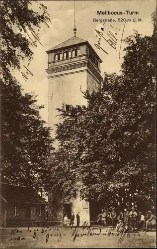 Ak Bensheim an der Bergstraße Hessen, Melibocus Turm