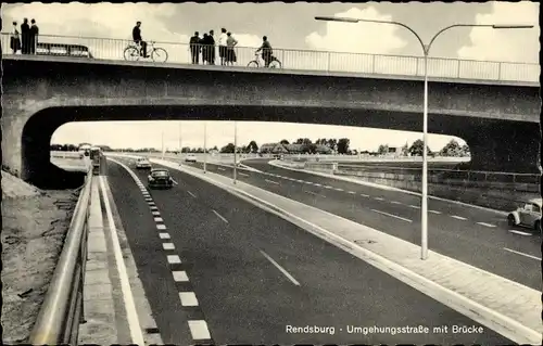 Ak Rendsburg in Schleswig Holstein, Umgehungsstraße, Brücke