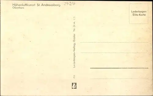 Ak Sankt Andreasberg Braunlage im Oberharz, Gesamtansicht