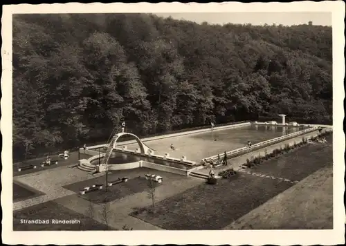 Ak Ründeroth Engelskirchen im Oberbergischen Kreis, Strandbad, Wasserrutsche