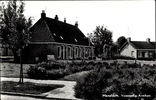 Ak Menaldum Friesland Niederlande, Voormalig Armhuis